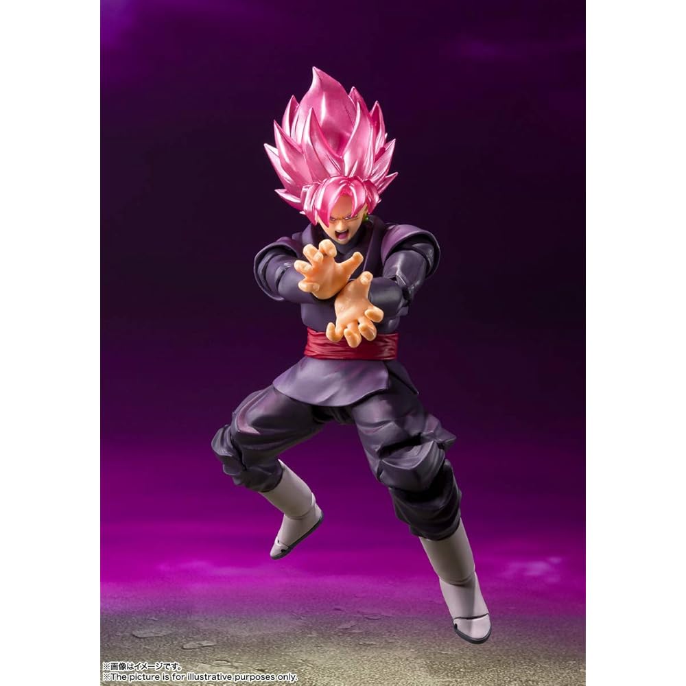 TAMASHII NATIONS S.H.Figuarts Dragon Ball Super Goku Black - Super Saiyan Rosé - (Rerelease Edition) Approximately 140mm PVC & ABS Painted Movable Fig