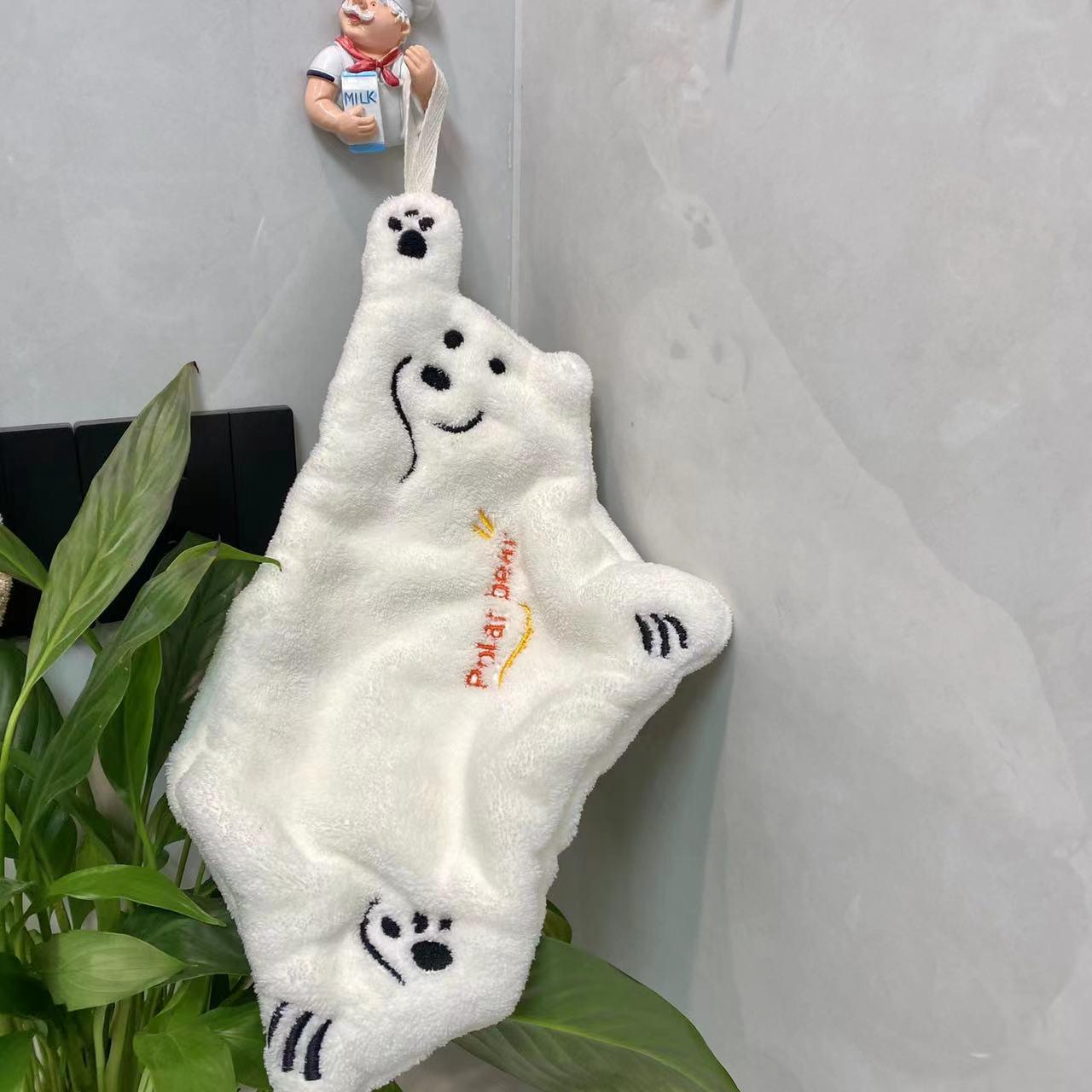 Cartoon Polar Bear Quick-Dry Absorbent Kids  Hand Towel
