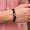 Fashion Men Bracelet Set Turkey Evil Eyes Braslet Homme Viking Fatima Hand Braclet 6mm Onyx Stone Beaded Brazalete Accessories