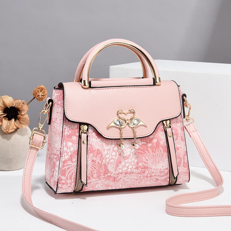 Jacquard color-blocked handbag women's one-shoulder crossbody bag