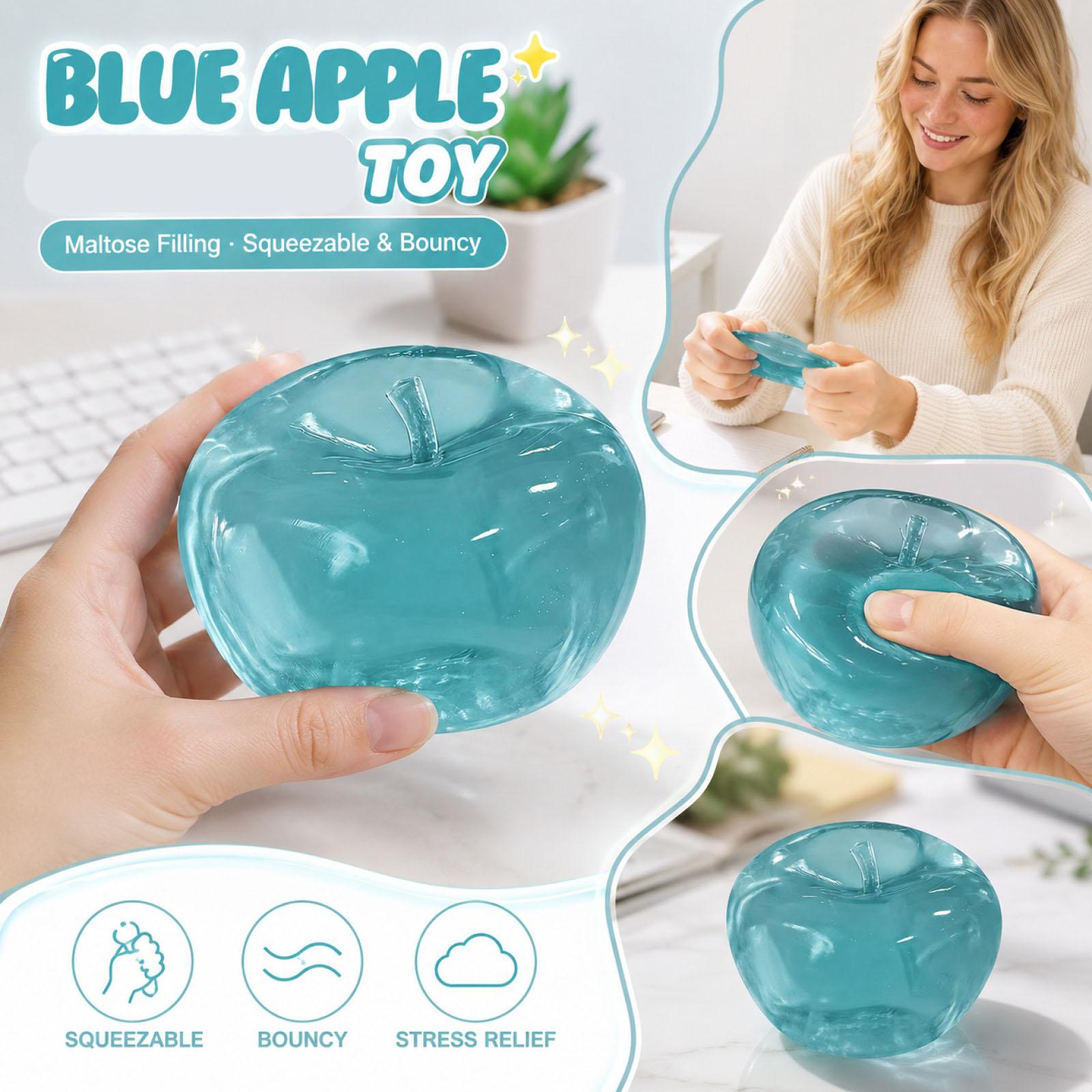 Stress Relief Toy Filled with Maltose Rebound Material Squeezeable Shape for Hand Exercise and Sensory Play for Home Office Use One Size синий