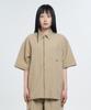POLLUTION Seersucker Basic Shirt Beige