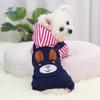 Casual Cartoon Bear Printed Puppy Cat Clothing Warm Jumpsuit Dog Pullover Hoodie Thickened Soft Pet Clothes Small Dogs