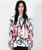 Deumakeu M Street Graffiti Oversized Long-Sleeve T-Shirt