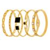 18K Gold-Plated Geometric Zirconia Stainless Steel Bracelet - Versatile, Elegant, Light Luxury Design
