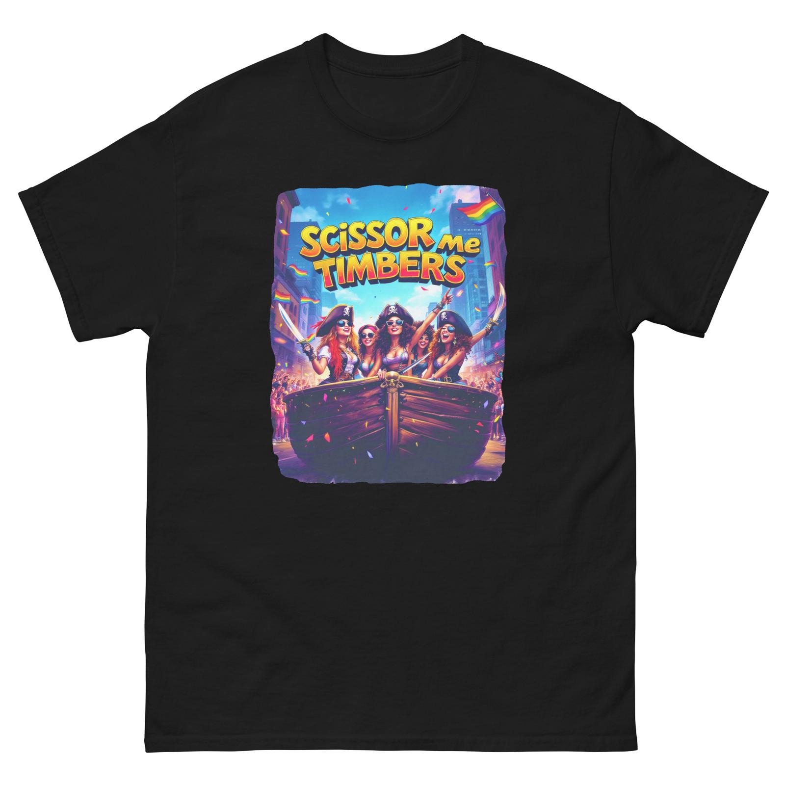 Scissor Me Timbers Pirate Girls Pride Fun T-Shirt XXL