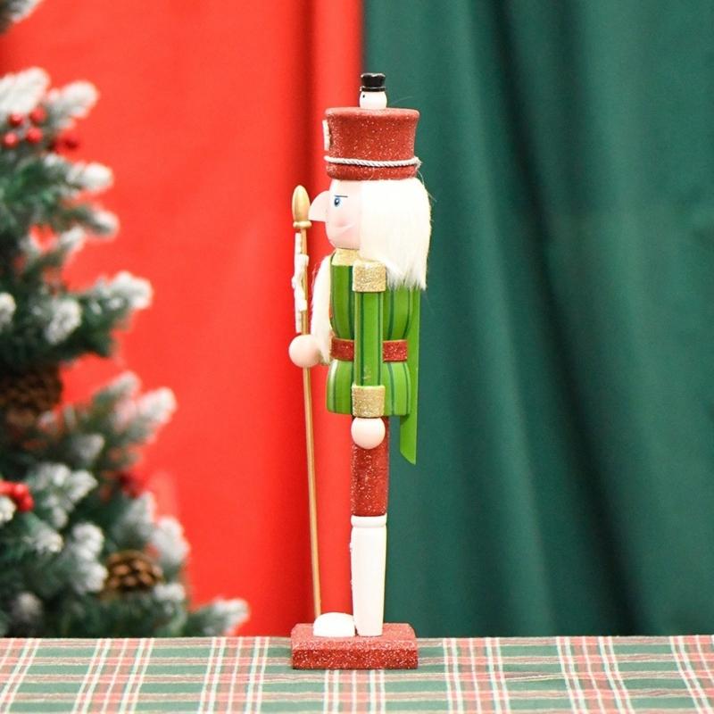 Personalized Nutcrackers Figurine Stylish Festival Figure Nutcrackers Ornament Wood Table and Shelf Decors