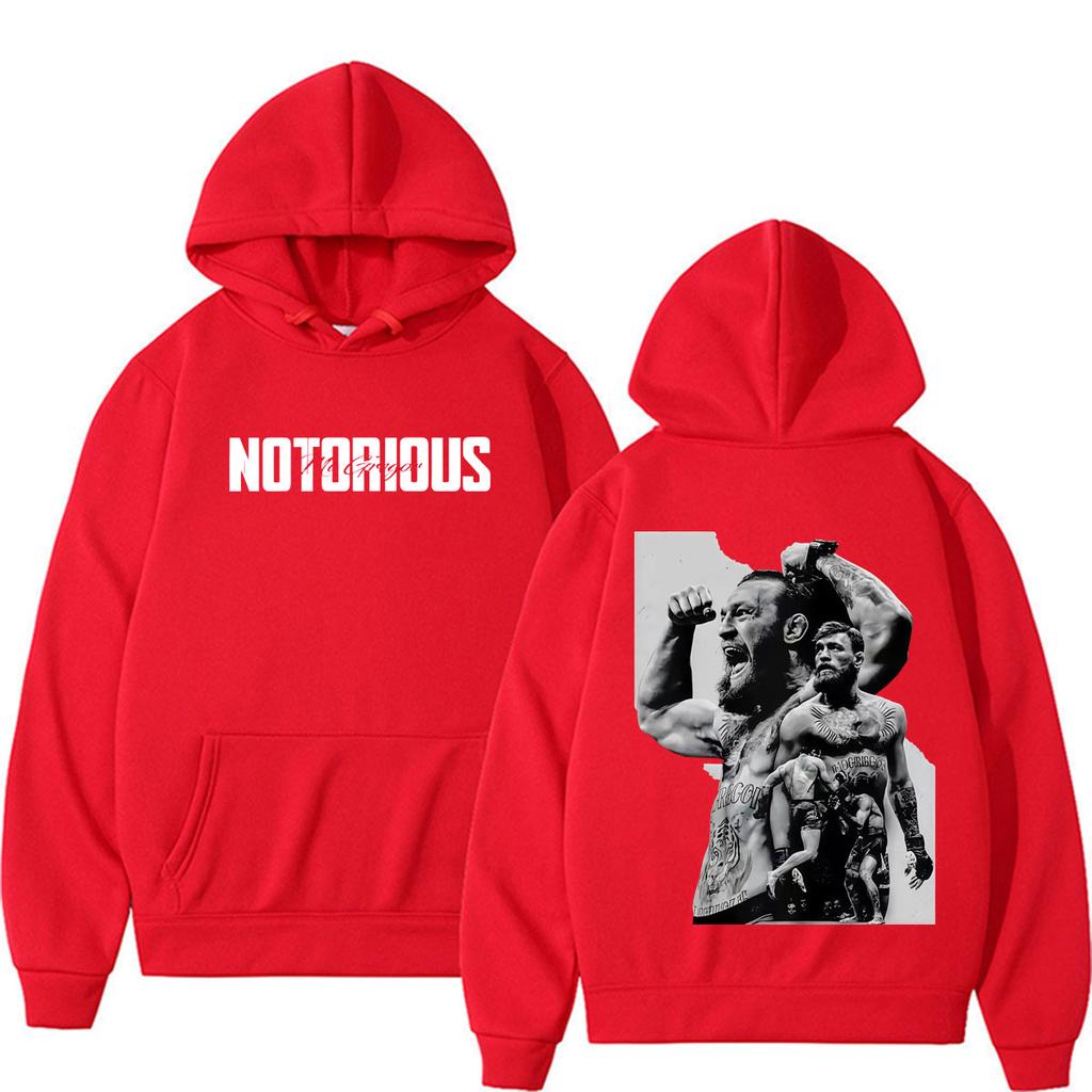 Conor McGregor The Notorious Fan Gifts Sweatshirts Women Harajuku Gothic High Street Hoodies Casual Bodywarmer Hooded