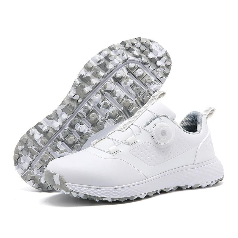 

Golf shoes men and women couple waterproof automatic knob telescopic shoelaces non-slip fixing nails outdoor sneakers 35