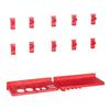 Kit de stockage avec panneaux muraux - vidaXL - 71 pcs - Rouge et noir - Plastique - Extensible
