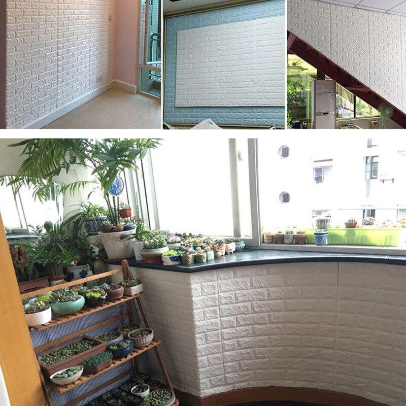 70X77cm Autocolante de perete 3D Autocolant imitație de cărămidă Decorare dormitor Hârtie impermeabilă Decor acasă