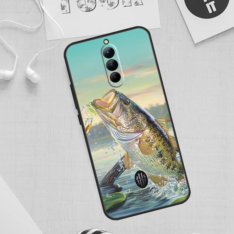 Bass Fishing Lake Fisherman Case For ZTE Nubia Red Magic 10S 8S 9S 8 9 11 Pro Plus 6 7 6S 7S 6R For RedMagic 10 Air Cover