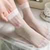 Breathable Mesh Thin Socks Ruffled Edge Ultra-Thin Socks Sweet Lace Transparent Socks  Women
