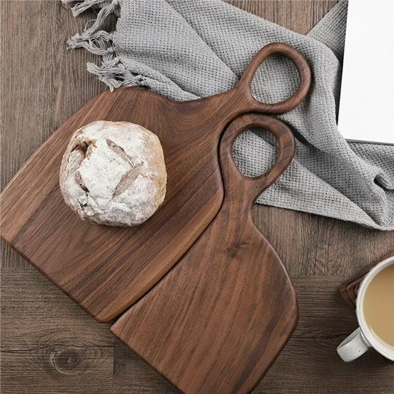 Vegetable Board Black Walnut, Wooden Steak Bread Tray Cutting Board Set, Solid Wood Cutting Board, Complementary Food Board