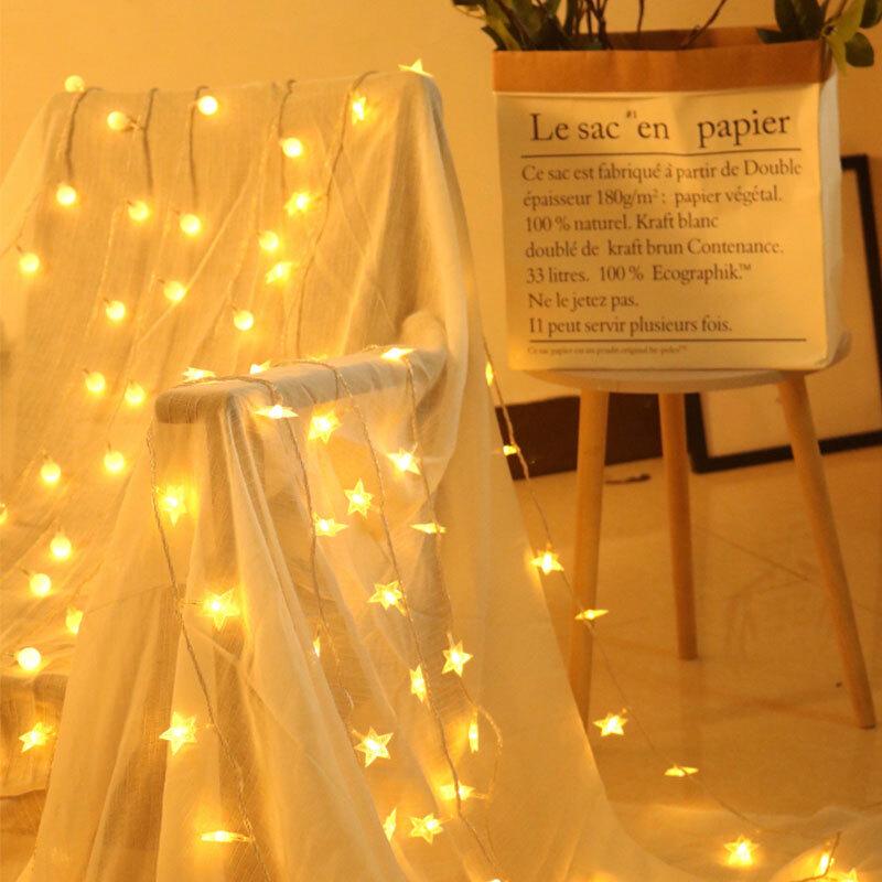 LED Star String Lights for Camping & Decor 2M, 10 Lights