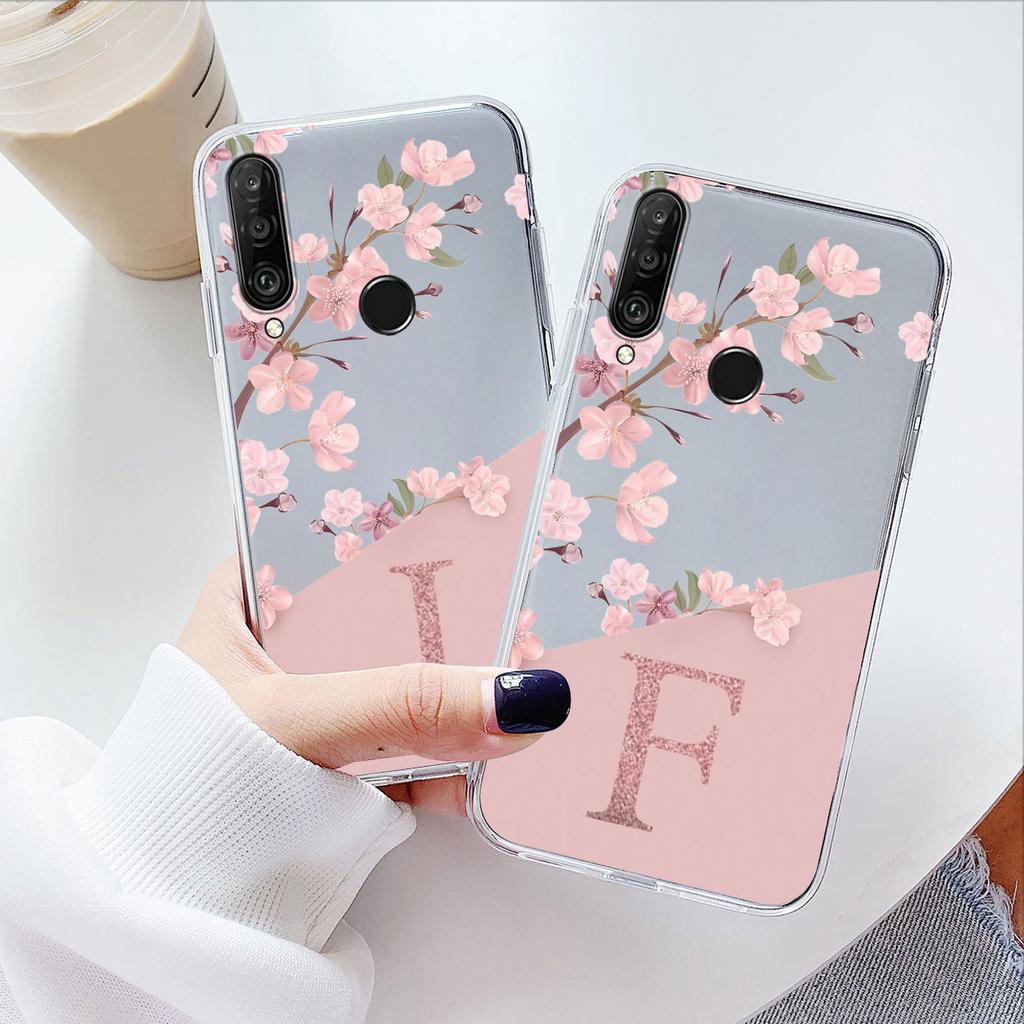 For Huawei P30 P30 Lite P30 Pro Case Soft Slim Luxury A-Z Letter Back Cover Funda Clear Bumper For Huawei P30 Transparent Shell