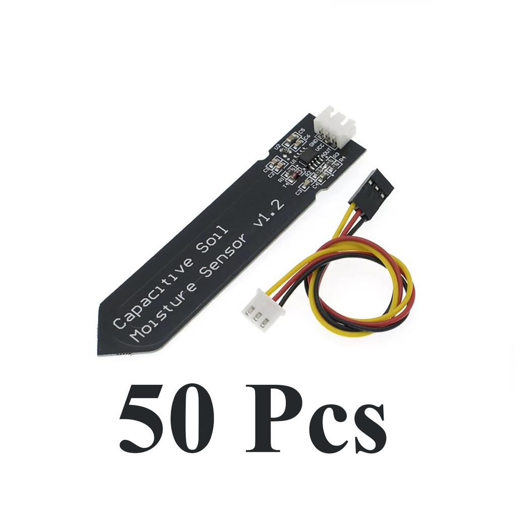 5~100Pcs Capacitive Soil Humidity Detection Sensor Not Easy To Corrode Wide Voltage Working Range Comes With Connecting Wire