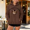 Felpa Unisex con Tasca Centrale per e Cane, Felpa Casual dalla Vestibilità Ampia