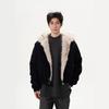 American Vintage Style Fur Collar Jacket Mens Niche Trendy Jacket Cotton Clothes