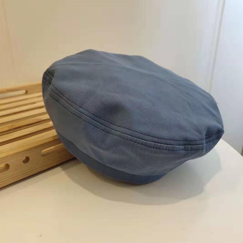 Summer Simple Fashion Beret Solid Color Versatile Octagonal Hat Korean Style Student Painter Hat Fashion Hat