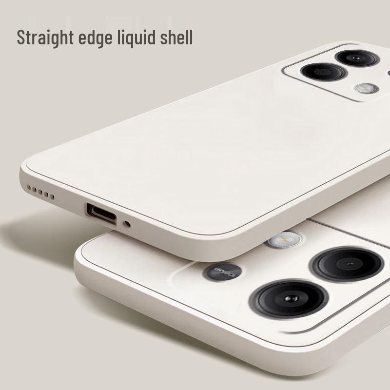 Compatible Phone Case for Redmi Note 14, Note 15, and Note 15 Pro - Full Coverage Liquid Silicone, Straight Edge Design