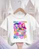 Daily Essential Casual Kpop Demon Hunters Kids T Shirt Popular Cartoon Design Short Sleeve Round Neck Boys Girls Outdoor
