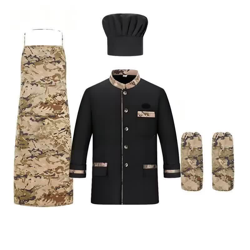 Yuetusen Outdoor Camouflage Chef Uniform Set 4XL