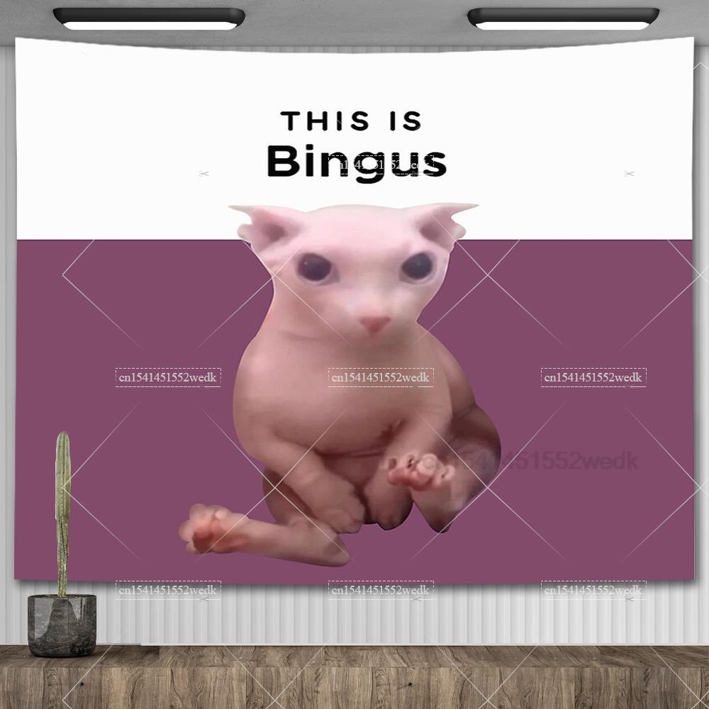 

Это мем «Бингус» Гобелен Настенный гобелен Kawaii Floppa Cat Гобелены Эстетическое украшение спальни Животные Гобелены Макраме 29x37in 74x94cm