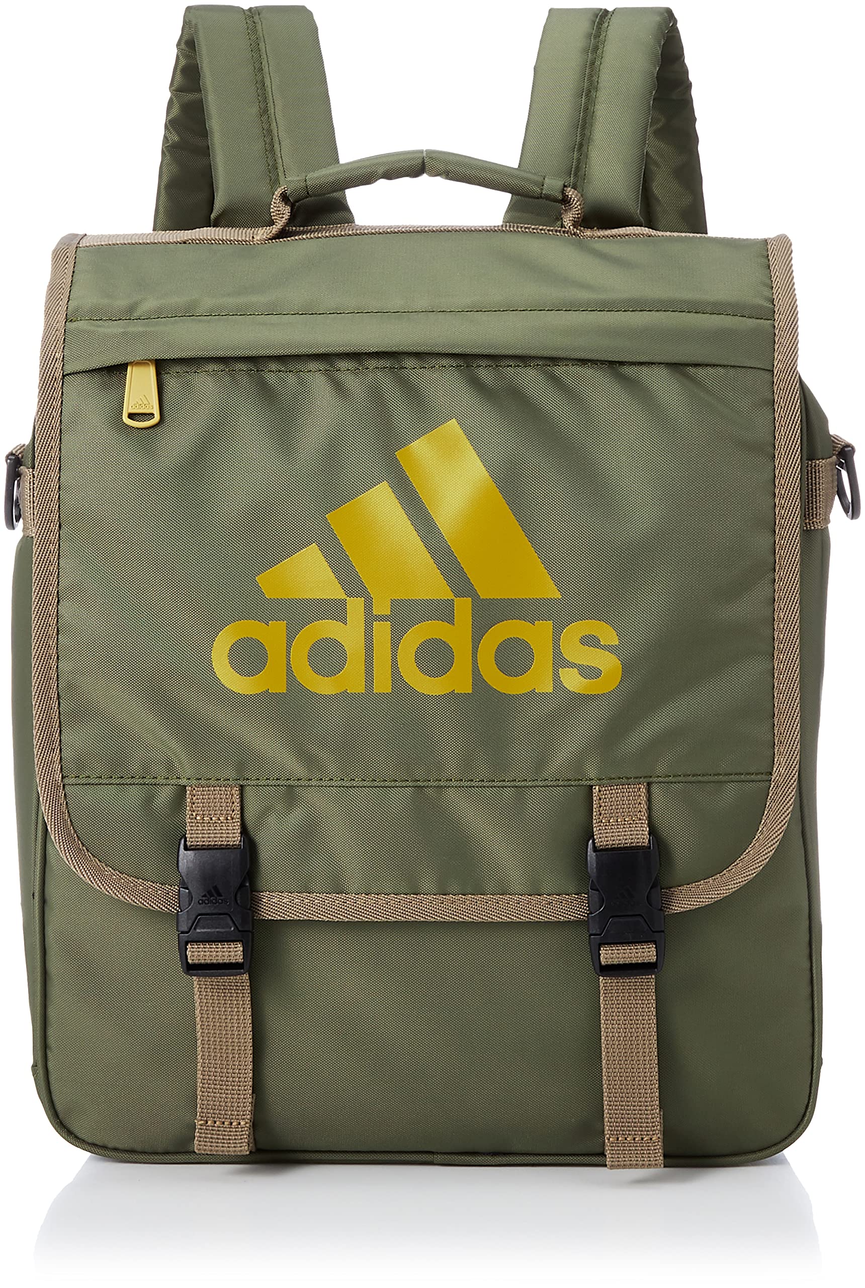

Backpack A4 size storage possible Unisex 3WAY with shoulder strap Square shape Khaki x Yellow Olive [Adidas] MODEL.NO.67533 (Focus F21)