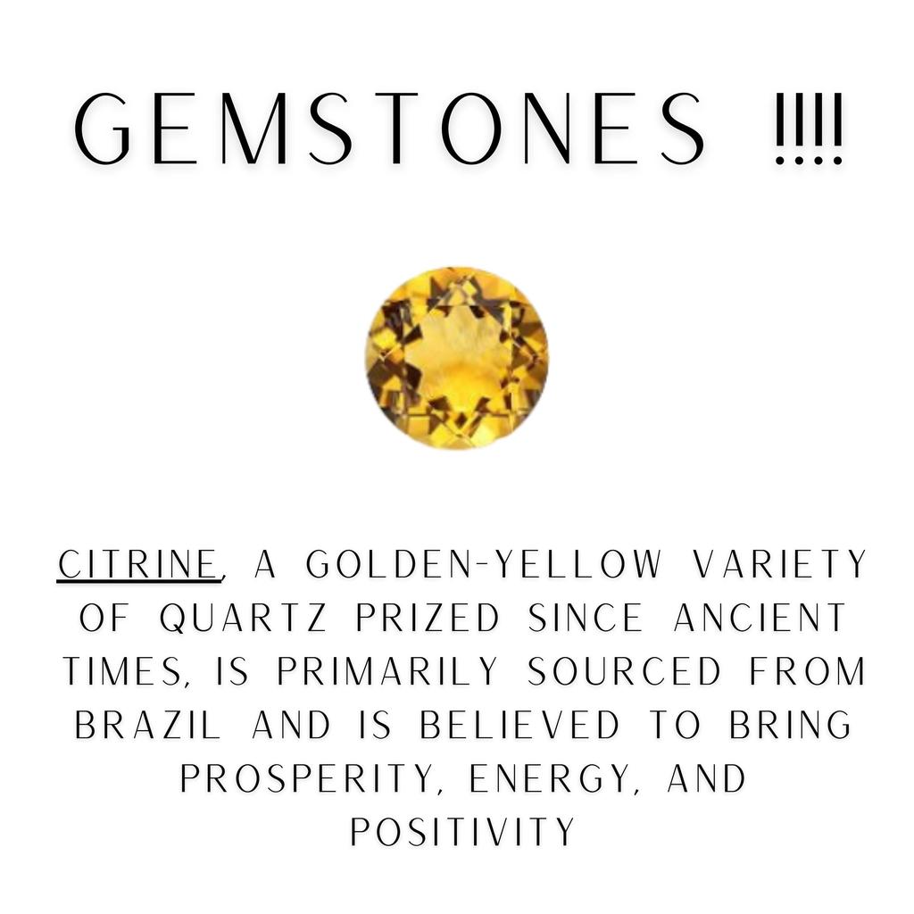 Citrine Flower Ring: Sterling Silver Gemstone Jewelry