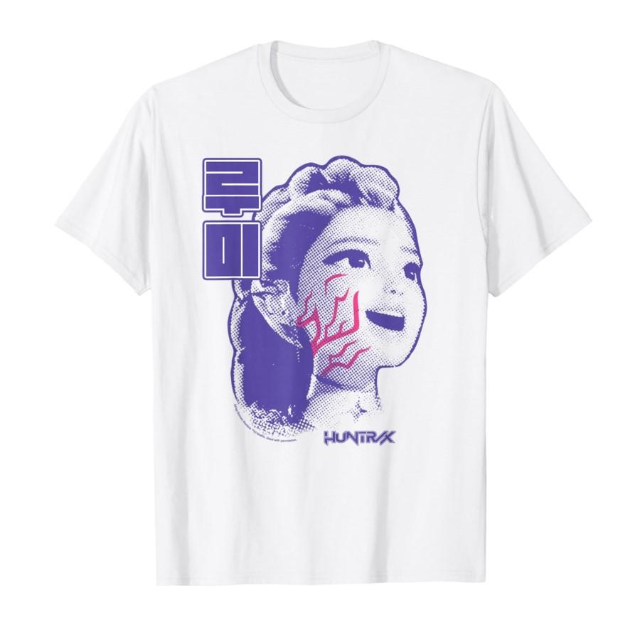 

White Kpop Demon Hunters Rumi Mira Zoey T-shirt For Men Women 100% Cotton T Shirts Short Sleeve Tops 1027-4 4XL