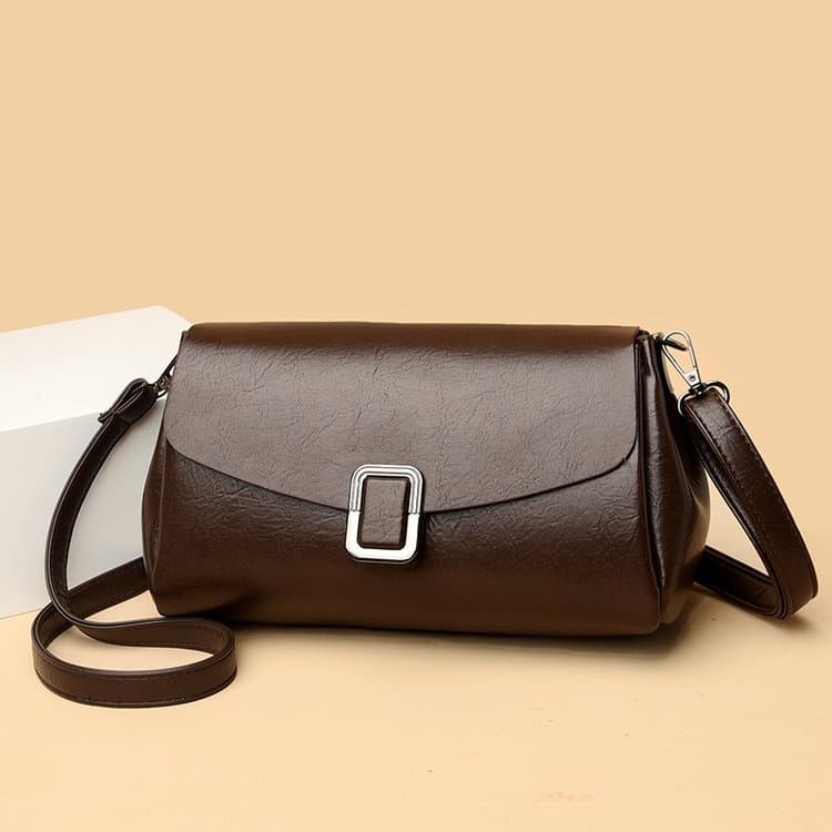 

Metal Lock Crossbody Bag Women s Shoulder Bag кавовий