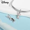Disney 925 Silver Mickey and Flower Fairy Pendant Beads Suitable for Girls To DIY Original Bracelets Fashion Gifts