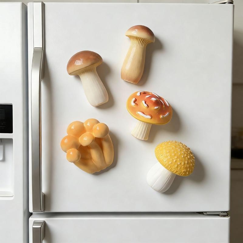 Mushroom Fridge Magnets Refrigerator Magnets Fridge Decorative Magnets for Home Whiteboard Classroom Office Locker