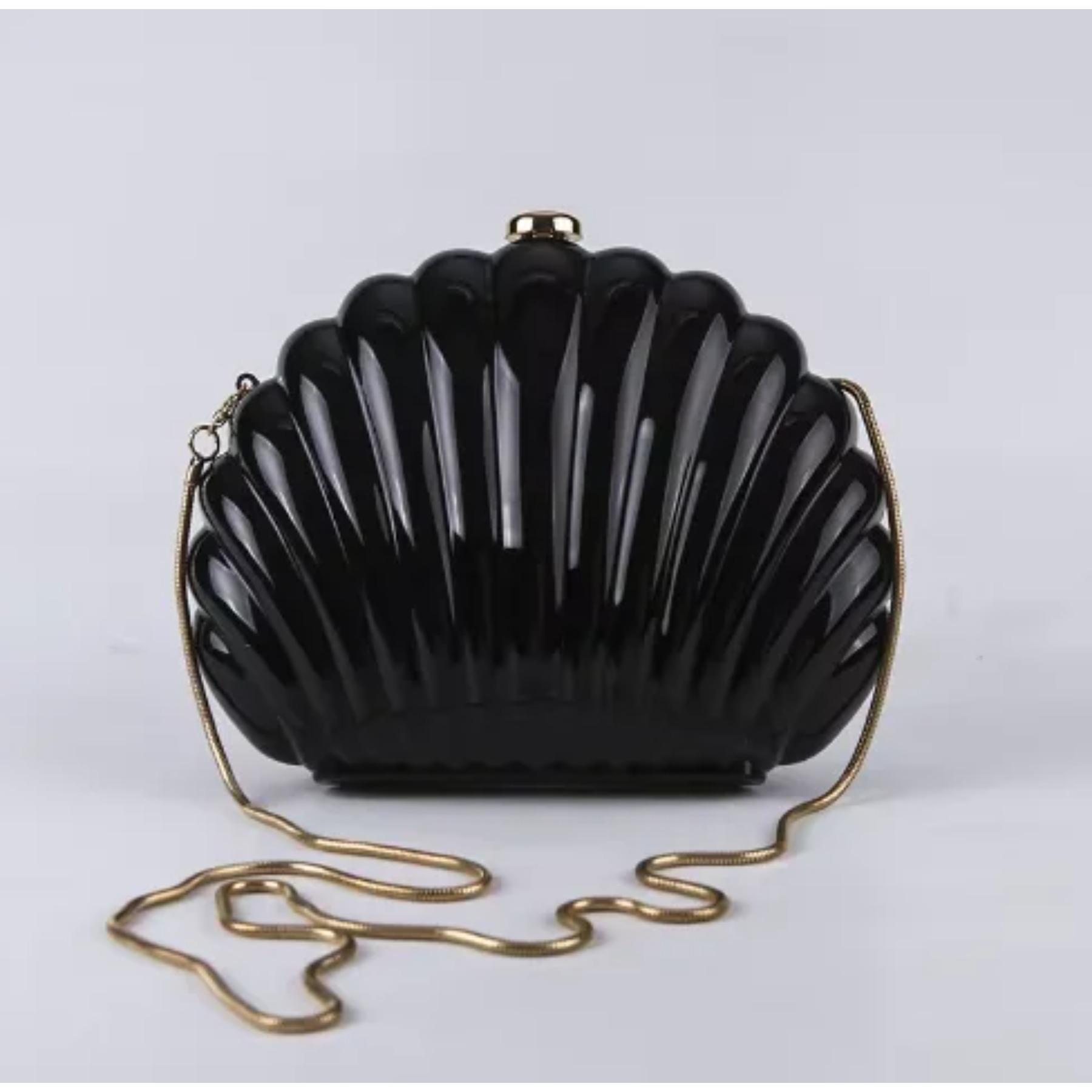 

Lady Mini Shell Bag Acrylic Luxury Designer Made Up & Phone Carrying Cases Yellow Beige Pouch Cute Shoulder Totes (20cm<Max Length<30cm)