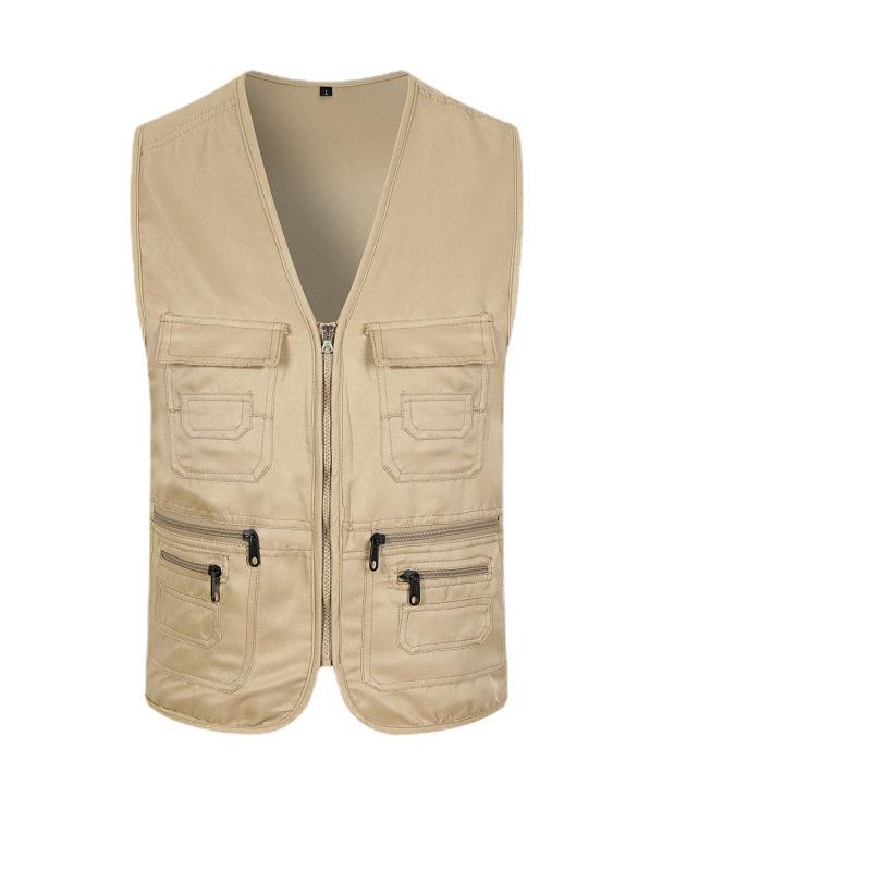 Custom Logo Multi-Pocket Reflective Safety Vest for Photography, Volunteers, and Construction