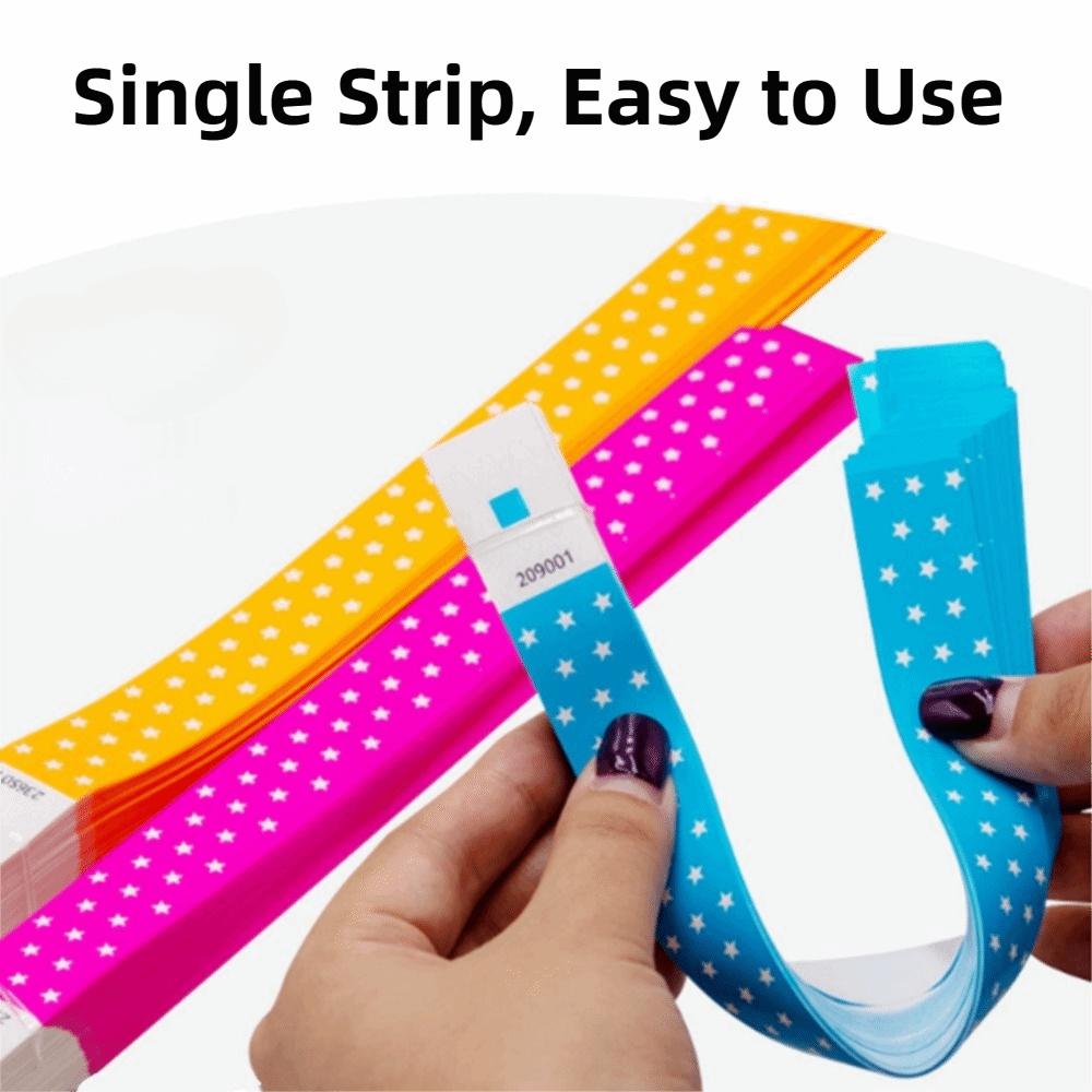 100Pcs Fluorescent Color Paper Fluorescence Wristbands Synthetic Paper Party Bracelets  Carnival