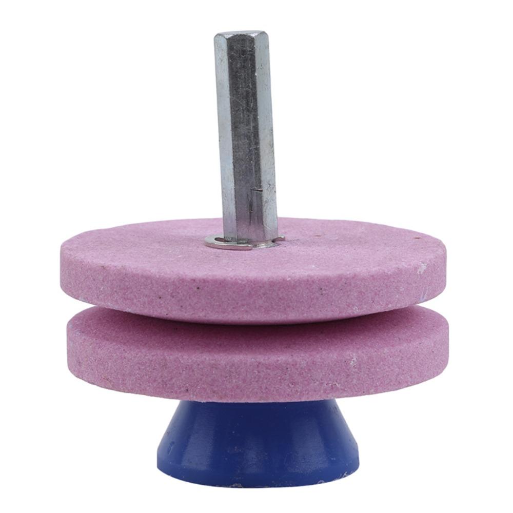Quick Install Lawn Mower Edge Sharpener Double-layer Grinding Wheel  Electric Drill