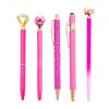 Metal Diamond Ballpoint Pen 5PCS Pens, with Sparkling Rhinestone Decor, Luxury Glitter Writing Smooth Press Mechanism Pen, for Kids Adults Stationery