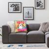 Alpha Male Cat Kitten Rainbow Floral Pillow Cover Print Cushion Cover Cute Funny Pillow Case For Sofa Home Decor