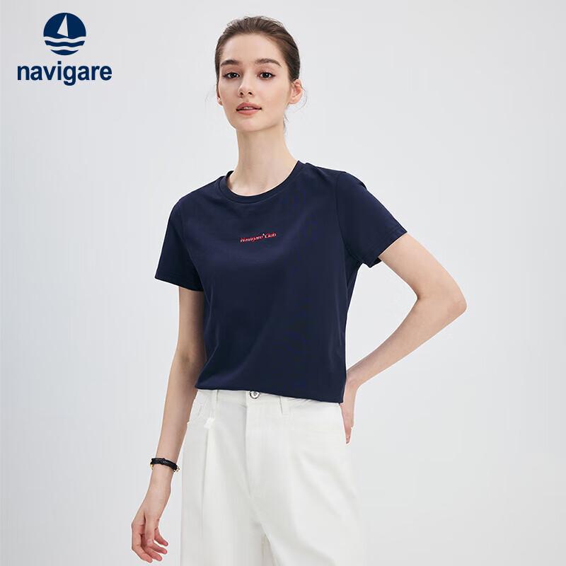 Navigare Women s Cooling Anti-bacterial Embroidered Crew Neck T-Shirt L