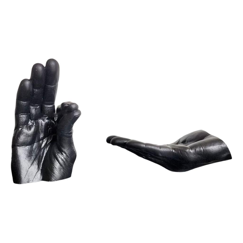 Räucherstäbchenhalter aus Kunstharz in Form einer menschlichen Hand mit Aschefänger für Yoga-Meditationen und als Dekoration für das Zuhause