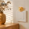 Resin Home Decoration Ornaments 3D Cute Animal Light Switch Sticker Cartoon Pig Cat Mermaid Frog Wall Small Desktop Ornament Crafts Stickers,