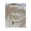Gold Heart Pendant Necklace With Pearls
