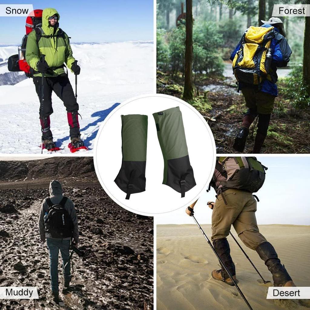 Leg Gaiters For Men Waterproof Boot Gaiters For Hiking Adjustable Leg Protector For Men Women Summer Wading Running Winter