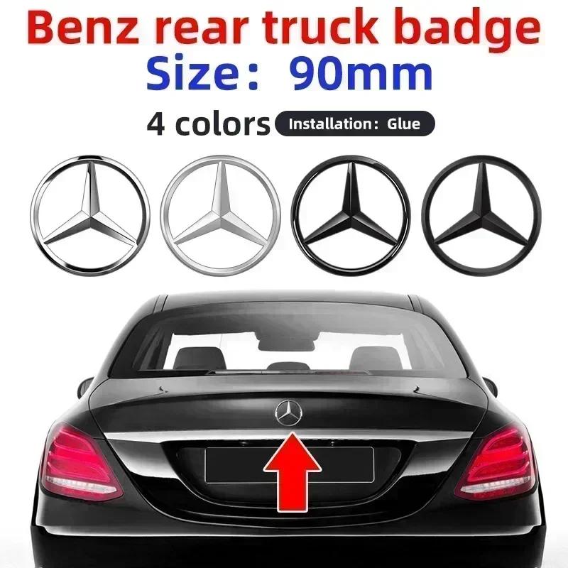 90mm ABS Star Stickers Car Rear Trunk Emblem For Mercedes Benz S320 W164 W203 W204 W168 C180 E320 A200 GLE GLS CLS GLC CLA GLA ZA1
