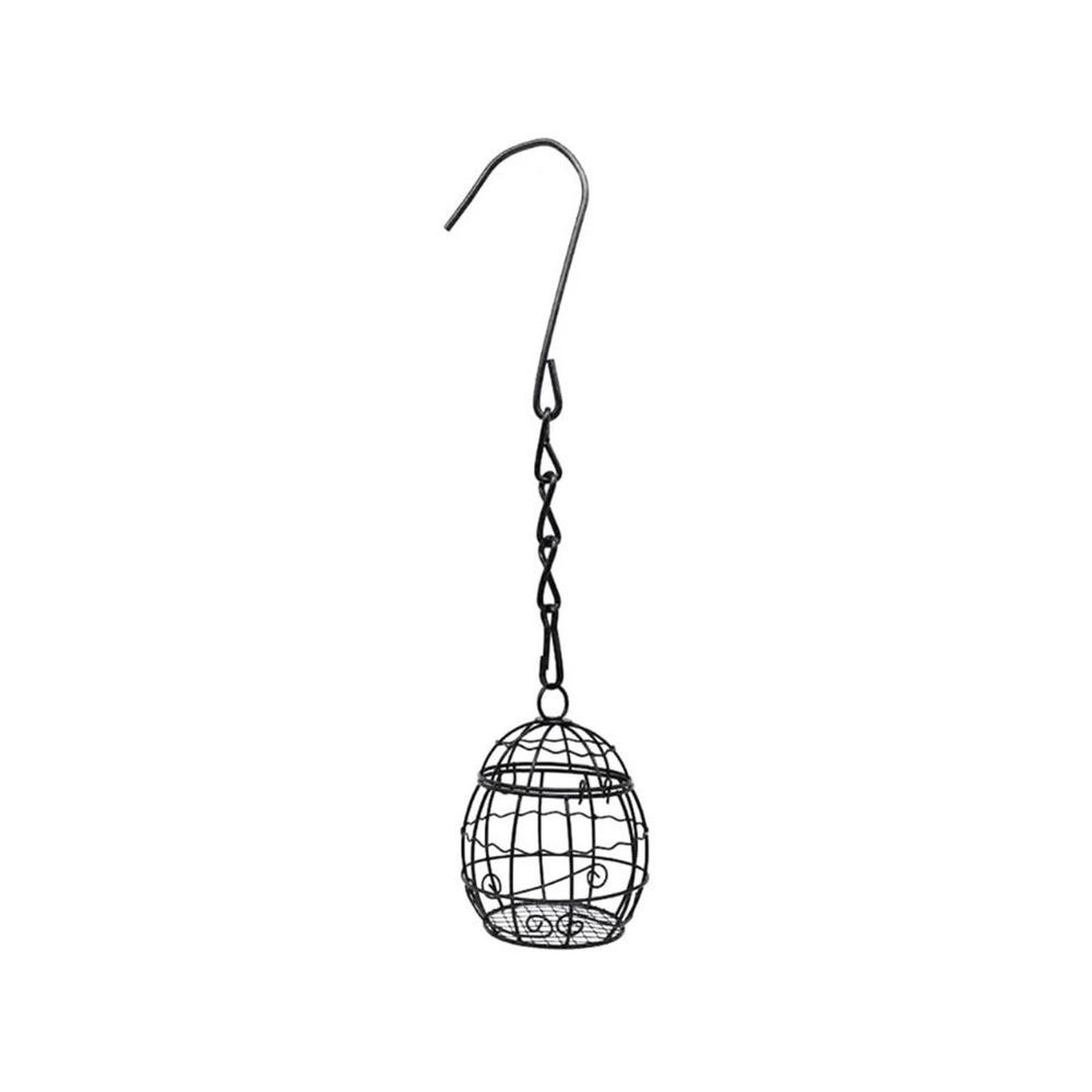 

Iron Bird Feeding Wire Cage Bite Resistant Hanging Bird Food Station Hummingbird чёрный