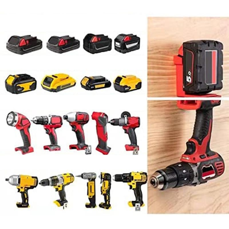 5Pcs Battery Holder Wall Mount Battery Base Bracket Suitable for Battery Storage Organization Fixing Accessories