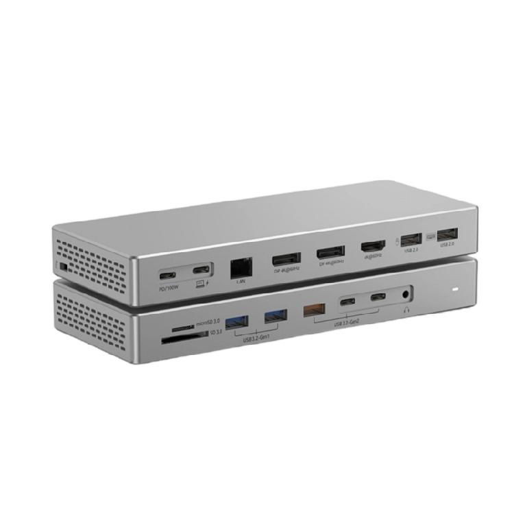 

Professional USB C Hubs 16 Functions 4K 60Hz Video Output 10Gbps Transfer Speed /TF Card Reader