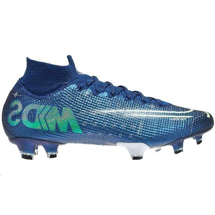 Nike Mercurial Superfly 7 FG Firm Ground Slip Resistant Abrasion Resistant Soccer Shoes Unisex Blue BQ5469-401